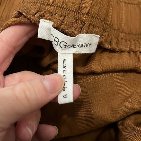 BCBG Generation Brown Tan Women's Pants Lace Up XS - Picture 3 of 4